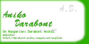 aniko darabont business card
